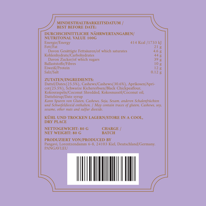 Beanbites Apricot-Coconut (80g) | Protein Balls | Bean Power